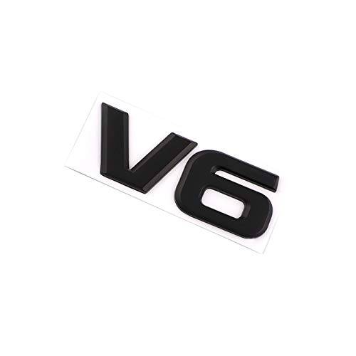 3D 메탈 V6 엠블렘, 앰블럼 호환 하이랜더 스포츠 펜더 트렁크 리드 네임플레이트 장식용 (블랙)