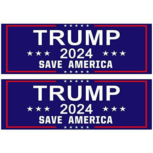 Shmbada 2 Pcs Donald Trump 2024 Save America 비닐 스티커 방수 데칼 자동차, 트럭, 범퍼, 창문, Jet 스키, 노트북, 헬멧, 3 x 10 인치, 세트 of 2