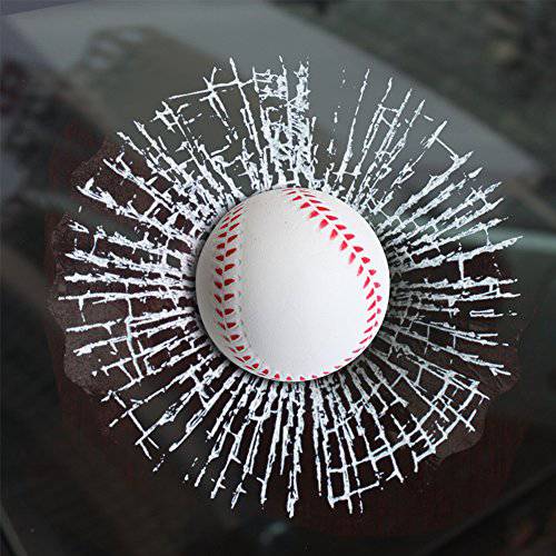 YGMONER 3D 시뮬레이션 골프/ 야구 브레이크 글래스 자동차 창문 스티커 (야구)