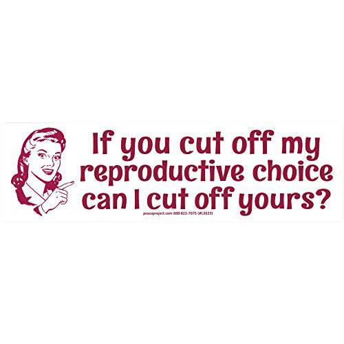 If You Cut Off My Reproductive 초이스 Can I Cut Off Yours - Pro-Choice 자석 범퍼 스티커/  데칼 자석 (9.25” X 2.5”)