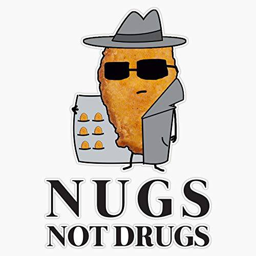 EMC 그래픽 Funny Nugs Not Drugs 치킨 Nugget Dealer 비닐 방수 스티커 데칼 자동차 노트북 벽면 창문 범퍼 스티커 5