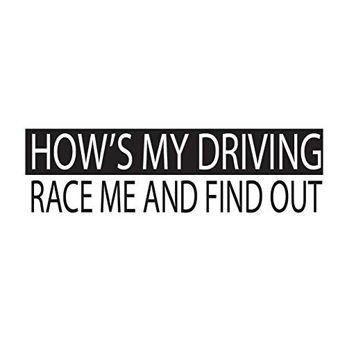 로그 강 전술 라지 Funny 오토 자동차 데칼 범퍼 스티커 트럭 RV 보트 How’s My 운전 Race Me and Find Out
