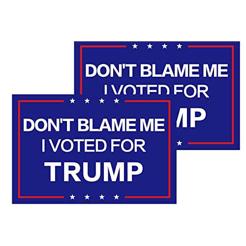 Don’t Blame Me I Voted The Trump 범퍼 스티커 데칼, Trump 2024 데칼 노트북 자동차 범퍼 창문 데코,장식, 선명한 컬러 방수 데칼 자동차 장식 4x6(Blue, 2 팩)