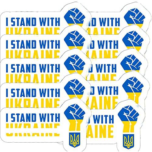 10 Pcs 우크라이나 sSticker, 우크라이나 깃발 스티커 3 x 5 우크라이나 범퍼 스티커 우크라이나 데칼 자동차 창문 헬멧 오토바이 노트북