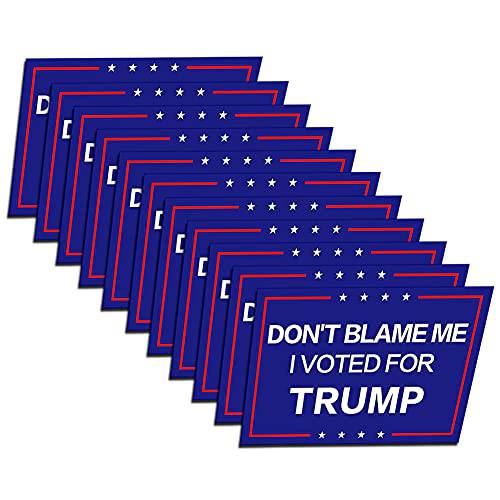 Maozc 10 팩 Dont Blame Me I Voted Trump 스티커 노트북 범퍼 데칼 창문 방수 데칼 자동차 장식