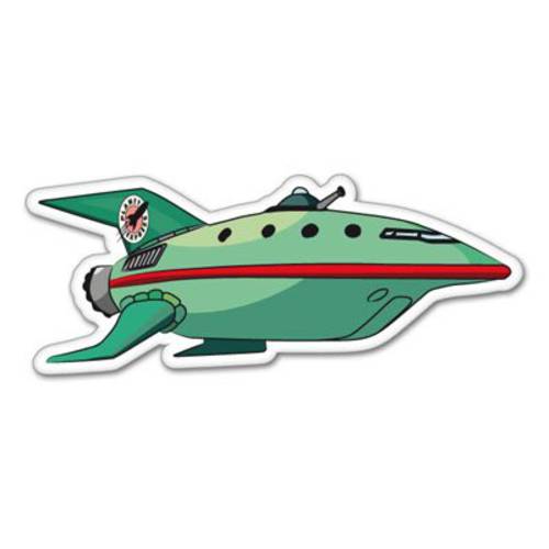 Futurama Planet Express Ship 비닐 자동차 스티커 데칼 | 컬러 | 5