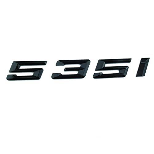 Shenwinfy 535i 레터 로고 엠블렘, 앰블럼 트렁크 리드 리어,후방 배지 fits BMW 5 시리즈 (광택 블랙)
