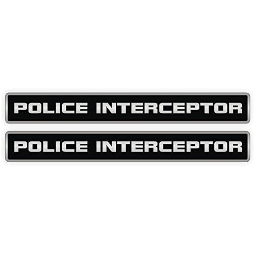 POLICE INTERCEPTOR 비닐 데칼, 도안 | 스티커 | 엠블럼 | 펜더 범퍼 세트 of 2
