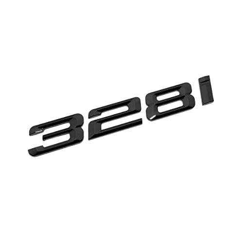 Zhizhong 328i 레터 엠블렘, 앰블럼, 트렁크 리드 리어,후방 배지 호환 BMW 3 시리즈 (광택 블랙)