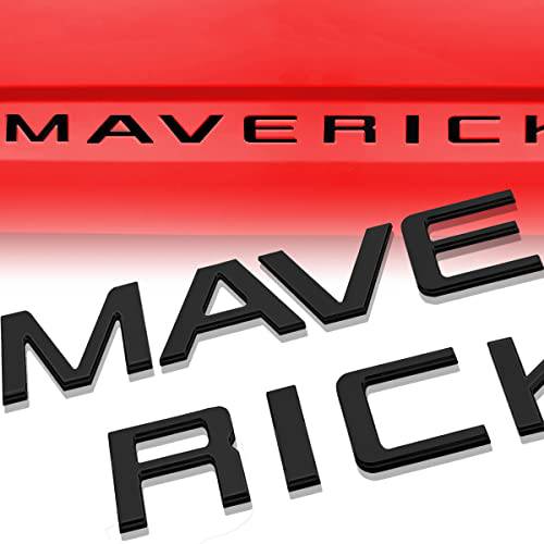 테일게이트 인서트 글자 호환가능한 2022 Maverick 3M 접착& 3D Raised 테일게이트 데칼 글자 (매트 블랙)