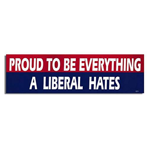 기어 Tatz - Proud to BE Everything A Liberal Hates - Political 자동차 자석 - 2.75 X 9.5 인치 - 전문적으로 Made in The USA - 자석IC 데칼
