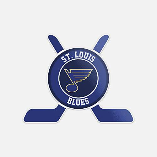 St. Louis 시티 크로스 블루 스틱,막대 하키 로고 스포츠 자동차 범퍼 스티커 데칼 5’’ X 4’’