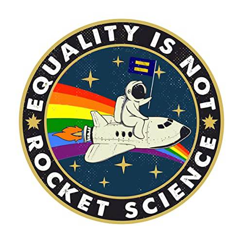 Ohocut Gay Pride 스티커 Funny 범퍼 스티커 성인 레인보우 우주비행사 LGBT 자석 스티커 자동차 노트북 스티커 자동차 스티커 and 데칼,도안 (Equality is Not 로켓 과학, 자석)