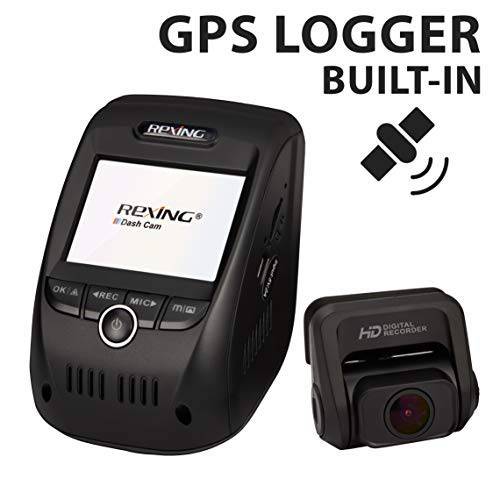REXING V1P 프로 듀얼 1080p 풀 HD 전면 and 리어 170 도 와이드 앵글 Wi-Fi 대시보드 캠 Built-in GPS Logger 슈퍼커패시터 2.4 LCD 스크린 G-Sensor 루프 레코딩 휴대용 어플