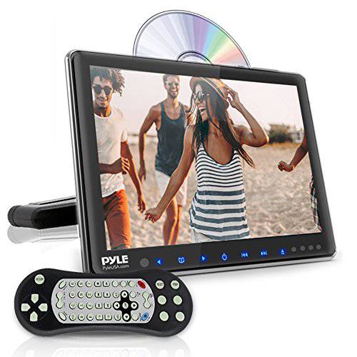 범용 차량용 헤드레스트 마운트 모니터 - 10.5 인치 차량 멀티미디어 CD DVD 플레이어 - 스마트 오디오비디오, AV 엔터테이먼트 시스템 w/ HDMI& Hi-Res TV LCD 스크린 - 포함 마운팅 브라켓 - Pyle PLHRDVD103