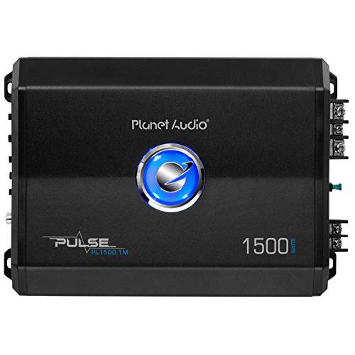 Planet Audio PL1500.1M 모노블록 차량용 앰프 - 1500 와트, 2/ 4 옴 안정된, Class a/ B, 모스펫 파워 서플라이