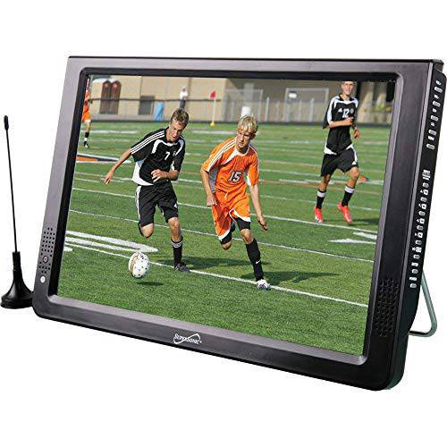 초음속 SC-2812 휴대용 와이드스크린 LCD 디스플레이 디지털 TV 튜너, USB/ SD 입력 and AC/ DC 호환가능한 RVs (12-inch)