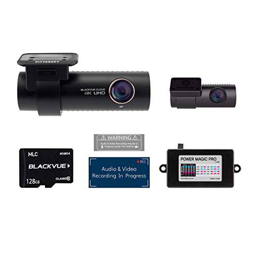 BlackVue DR900S-2CH 128GB 마이크로 SD 카드 파워 매직 프로 Hardwiring 키트 포함 | 와이파이 GPS 4K 레코딩 모션 감지 주차 모드