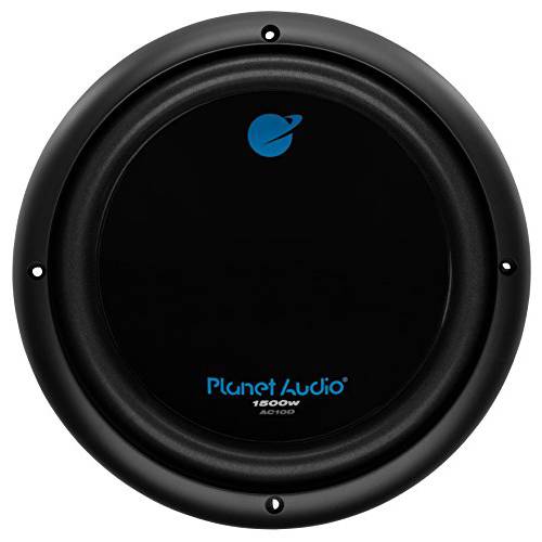 Planet Audio AC10D 10 인치 차량용 서브우퍼 - 1500 와트 최고 파워 듀얼 4 옴 음성 코일 판매 개별