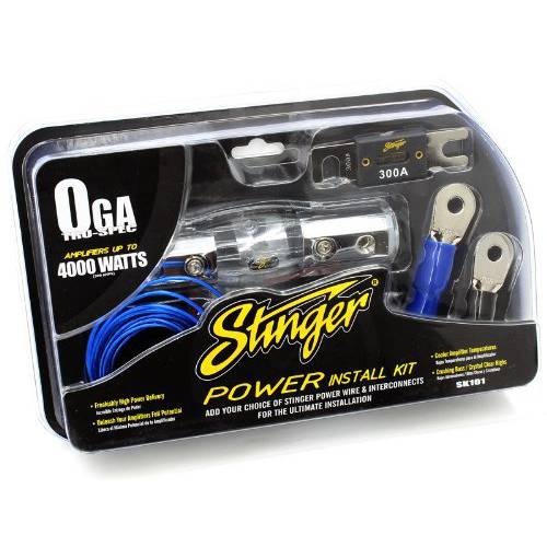 Stinger SK101 4000-Watt 1/ 0-Gauge 차량용 오디오 앰프 악세사리 키트