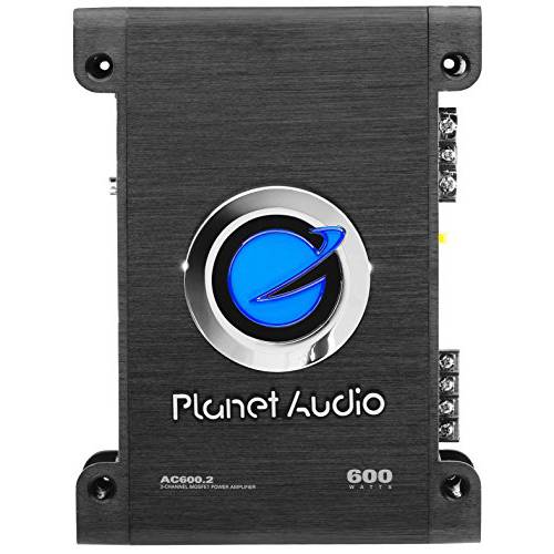 Planet Audio AC2000.2 2 채널 차량용 앰프 - 2000 와트 풀 레인지 Class A-B 2-4 옴 안정된 모스펫 파워 서플라이 브리지가능