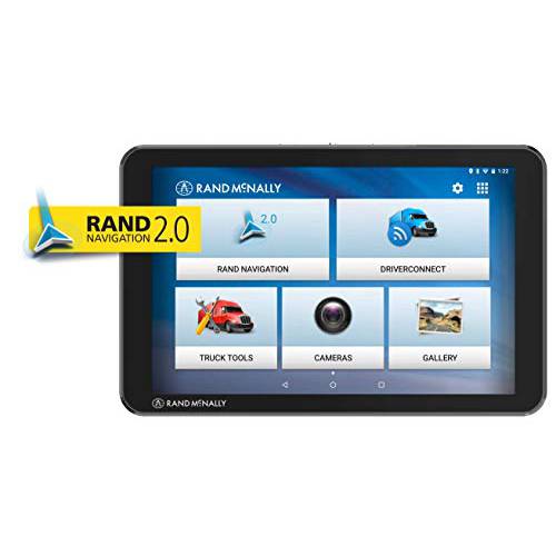 Rand McNally TND 태블릿, 태블릿PC 85 트럭 GPS Built-in 블랙박스, Rand 2.0 네비게이션 and 라이프타임 지도, 블랙, 8 Inches (TND85)
