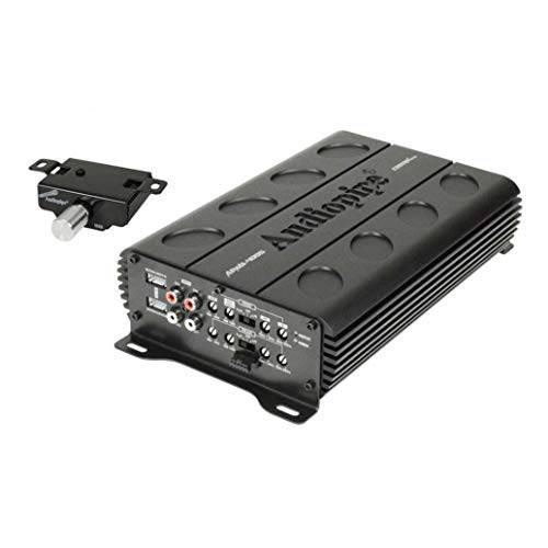 Audiopipe APMI-4095 Class AB 1300 와트 컴팩트 미니 모스펫 4 채널 앰프 차량용 스테레오 사운드 시스템 베이스 노브 and Bridged 작동