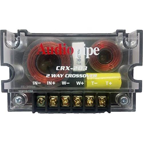 Audiopipe 2 웨이 크로스오버 CRX-203 400 와트 패시브 크로스오버 차량용 오디오 트위터
