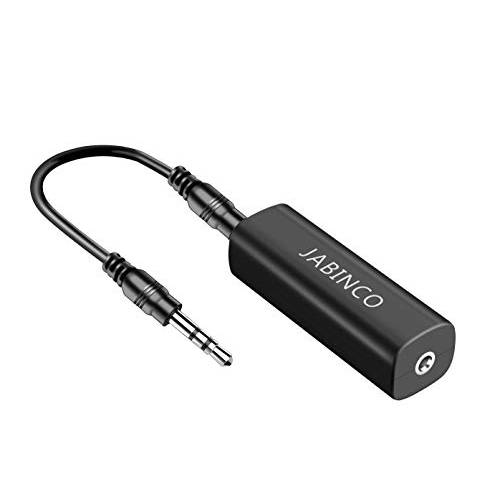 JABINCO  그라운드 루프 소음 아이솔레이터: 차량용 오디오/ 홈 스테레오 시스템 3.5mm 오디오 케이블 (블랙)