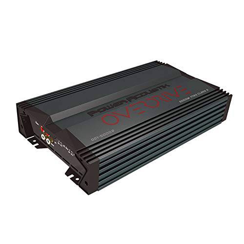 Power Acoustik OD1-5000D 오버드라이브 Series 5000 와트 맥스 1 옴 모스펫 파워 서플라이 Class D 차량용 오디오 모노블록 앰프, 블랙