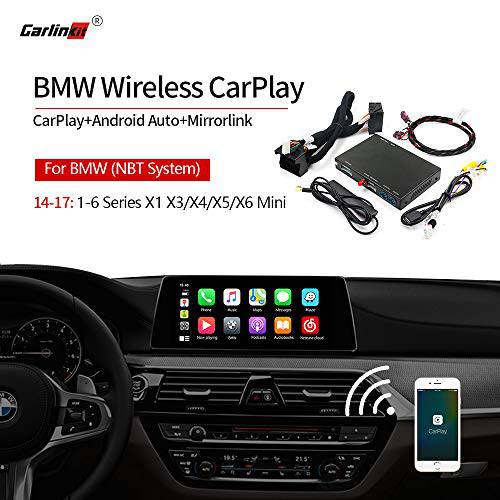 Carlinkit  무선 Carplay 키트 BMW 1 2 3 4 5 6 7 Series NBT 시스템, 지원 iOS 13-14, AirPlay, Multi-Window 스크린,  후방관측