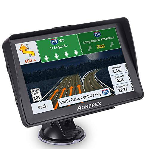 GPS 네비게이션 차량용 트럭, 7 인치 터치 스크린 음성 네비게이션 속도계 8GB& 256MB 차량 GPS Speeding 경고, 라이프타임 프리 맵 업데이트