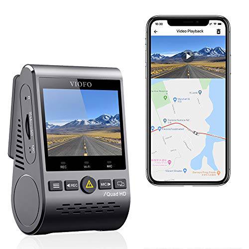 VIOFO A129 플러스 블랙박스 2K 1440P 60FPS GPS Wi-Fi, 140° 와이드 앵글, HDR, Buffered 주차 모드, 응급시 레코딩, 슈퍼 콘덴서, 모션 감지,센서