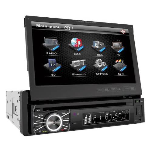 Power Acoustik PTID-8920B In-Dash DVD AM/ FM 리시버 7-Inch Flip-Out 터치스크린 모니터 and USB/ SD 입력