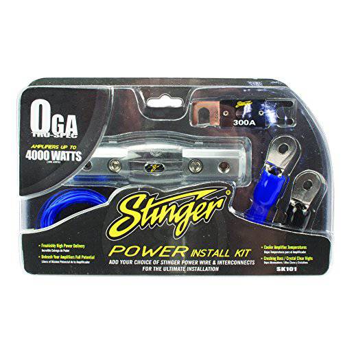 Stinger SK101 4000-Watt 1/ 0-Gauge 자동차 오디오 앰프 악세사리 키트