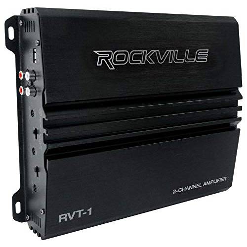 Rockville RVT-1 1000w 피크/ 250w Dyno-Certified RMS 2 채널 자동차 앰프 스테레오 앰프