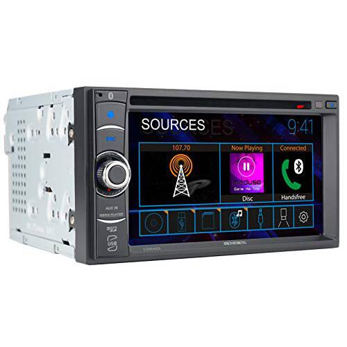 젠슨 CDR462 6.2 인치 LED 멀티미디어 터치 스크린 더블DIN 자동차 스테레오 | CD& DVD 플레이어 | 푸시 to Talk 어시스턴트 | 블루투스 | 스티어링휠, 운전대, 핸들 컨트롤 | USB& 마이크로SD 포트
