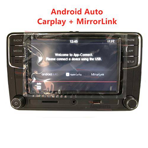 Amzparts 안드로이드 오토 CarPlay RCD330 6.5 MIB 자동차 라디오 호환가능한 골프 5 6 CC 티구안 파사트 Polo