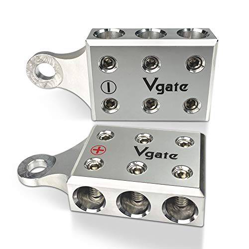 Vgate 6x1/ 0 AWG 게이지 포스트 배터리 터미널 리튬 or AGM 납산 배터리 볼트 다운 끝 or 스레드 스터드,금속 M10 or 3/ 8”-16