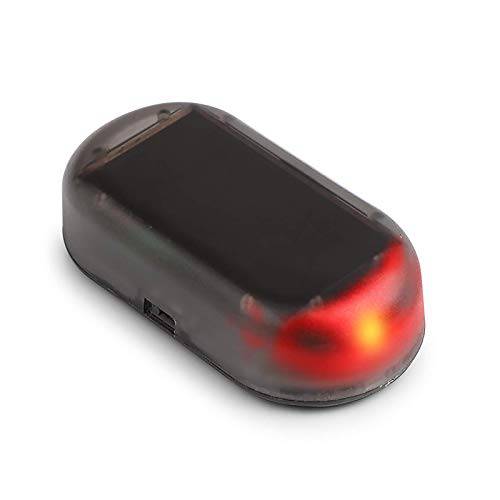 Powstro 태양광 자동차 알람 LED 라이트, 시뮬레이션 Imitation 세큐리티 시스템 경고 도용 플래시 깜박임 램프 (자동차 알람 LED 라이트)