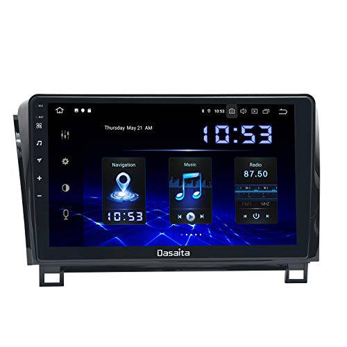 Dasaita 10.2 인치 터치 스크린 1 din 안드로이드 10.0 자동차 스테레오 토요타 툰드라 2007 to 2013 and 세쿼이아 2008 to 2018 라디오 GPS DSP 4G 램 64G ROM 블루투스 네비게이션 Carplay 안드로이드 오토