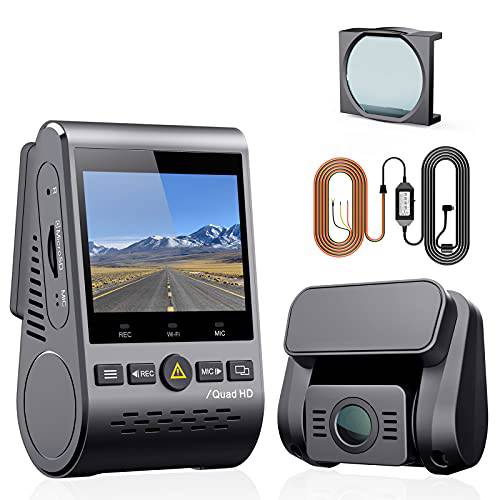 【번들,묶음: VIOFO A129 플러스 Duo GPS+ CPL+  하드와이어 케이블】 VIOFO 듀얼 블랙박스, 2K 1440P 60fps+ 1080P 30fps 전면 and 리어,후방 블랙박스era Wi-Fi GPS, 주차 모드, 슈퍼 콘덴서 (A129 플러스 Duo)