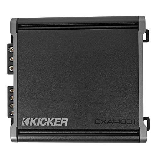 Luibor Kicker CX400.1 400 와트 Class D 모노 앰프 파워 시스템 디바이스 자동차 오디오 스피커 사운드 컨트롤 다이얼, 블랙