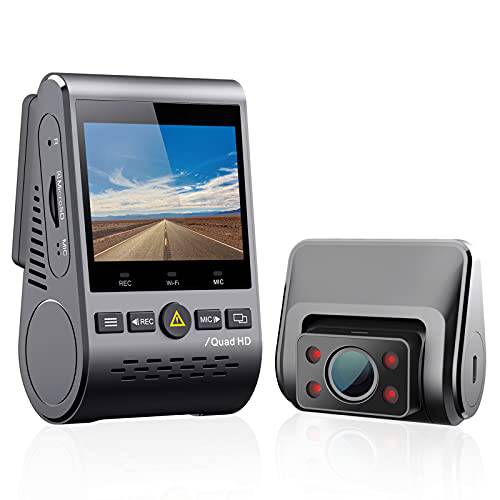 VIOFO 2K 듀얼 블랙박스, 1440P 전면 and 1080P 내부 Cabin 자동차 카메라 Wi-Fi GPS, 적외선 나이트 비전, 주차 모드, 슈퍼커패시터, 지원 256GB 맥스 (A129 플러스 Duo IR)