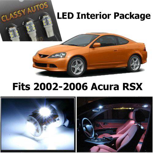 Classy Autos  아큐라 RSX 화이트 인테리어 LED 패키지 (6 피스)