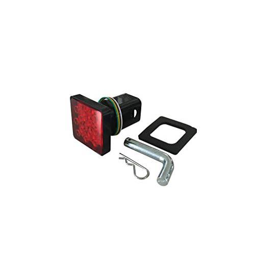 MAXXHAUL 50021 트레일러 히치 커버 12 LED’s 브레이크 and 테일라이트, 후미등 기능, 1 팩
