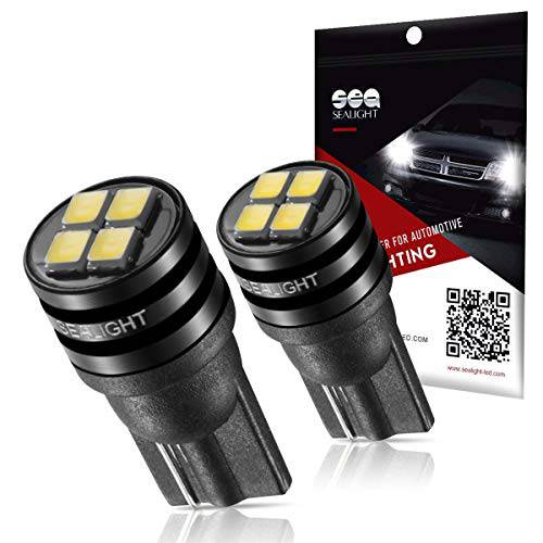 194 LED Bulb, SEALIGHT t10 168 2825 led bulb for Car Dome Map Door Courtesy License Plate Lights, pack of 2