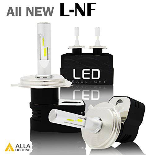 Alla Lighting 8400 루멘 익스트림 슈퍼 브라이트 6000K 제논 화이트 하이 파워 미니 LED 전구 교체용 터빈 히팅 (H4/ 9003/ HB2)