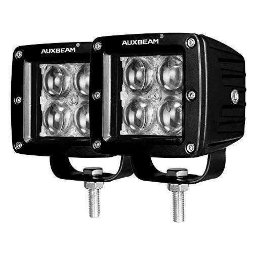 Auxbeam 3 인치 LED 라이트 바 20w LED 포트 포그라이트, 안개등 사각 큐브 라이트 스팟 빔 드라이빙라이트 방수 오프로드 트럭 4WD SUV ATV UTV (팩 of 2)