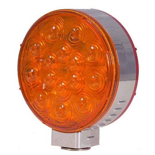Maxxima M42341R/ Y 레드/ 노란색 이중 Faced 라운드 LED 받침대 라이트